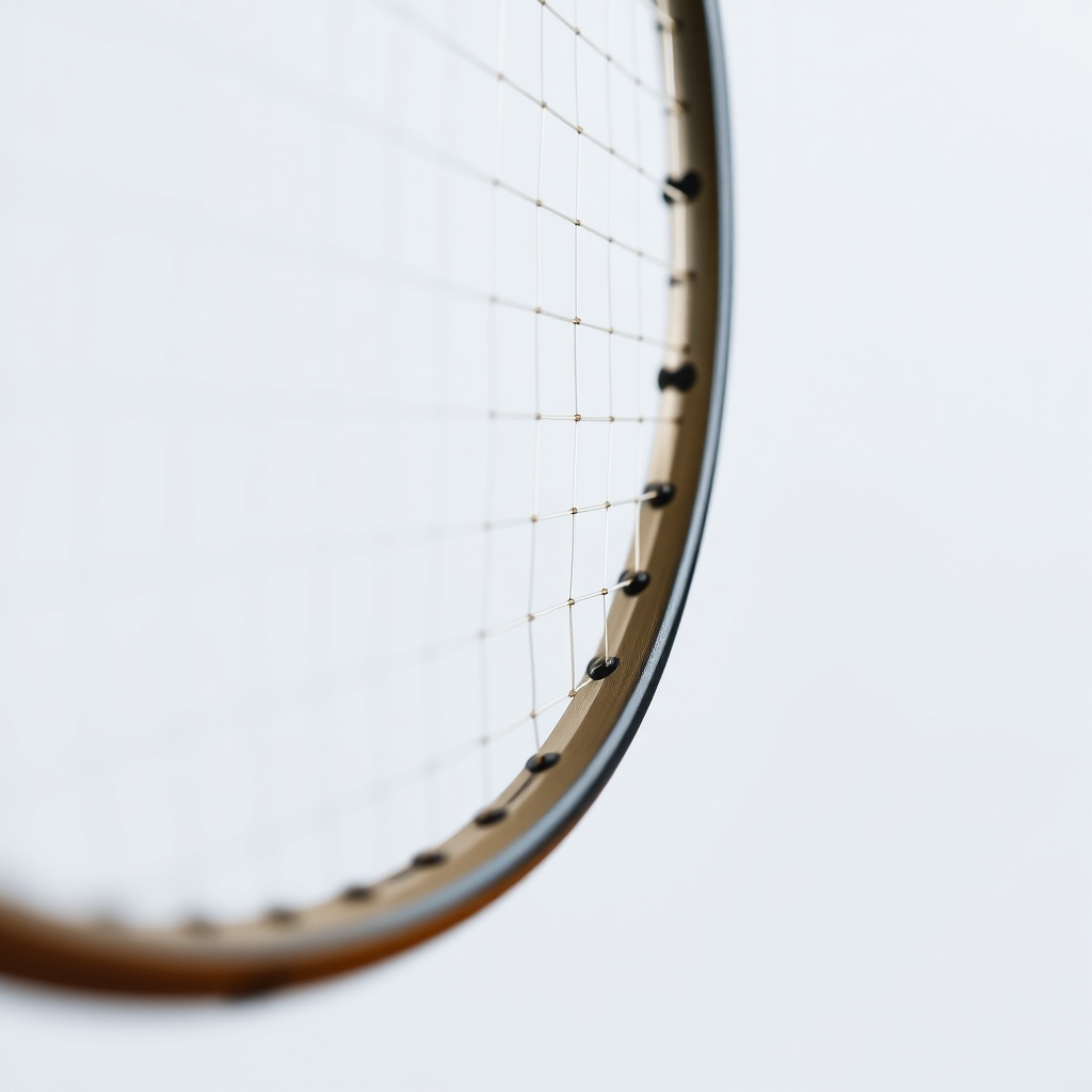 라켓 스트링의 텐션과 쓰로트 구조가 타구에 미치는 물리적 영향을 설명하는 상세 이미지