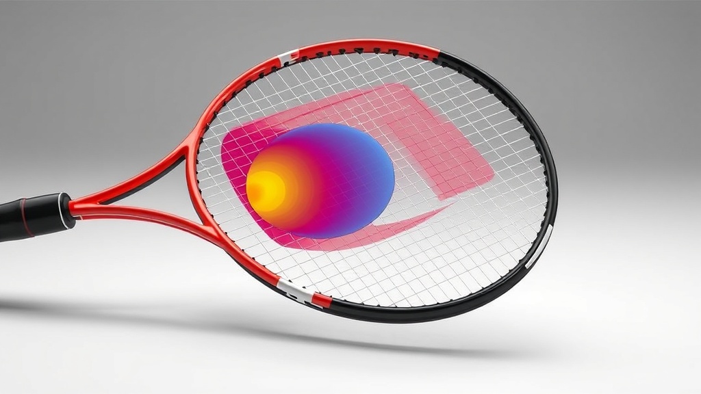 스쿼시 라켓 헤드 면의 스위트 스팟 분포를 시각화한 그래픽
